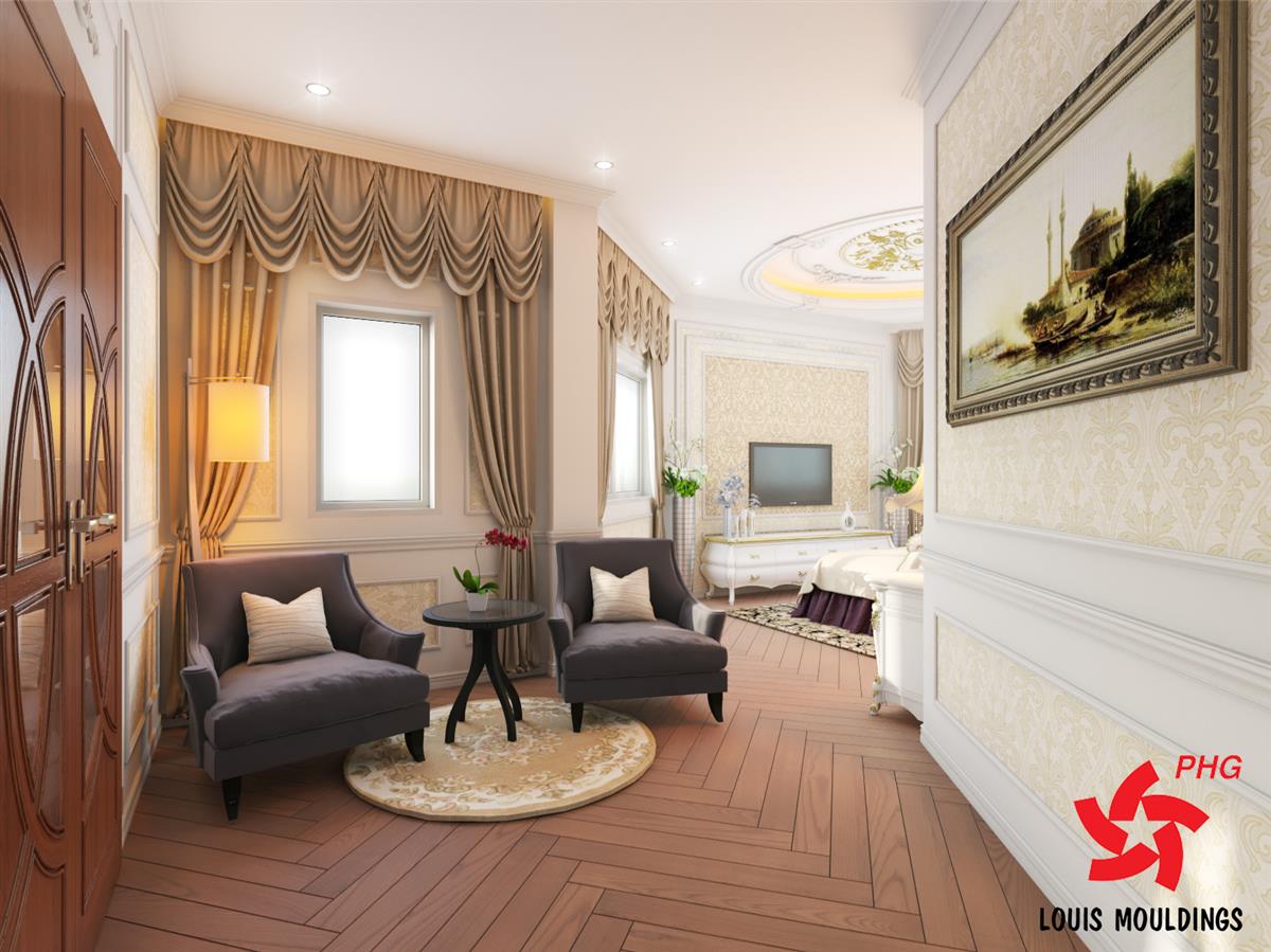 phào chỉ tân cổ điển trang trí biệt thự
